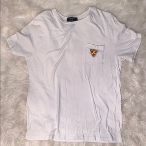 White pocket tee